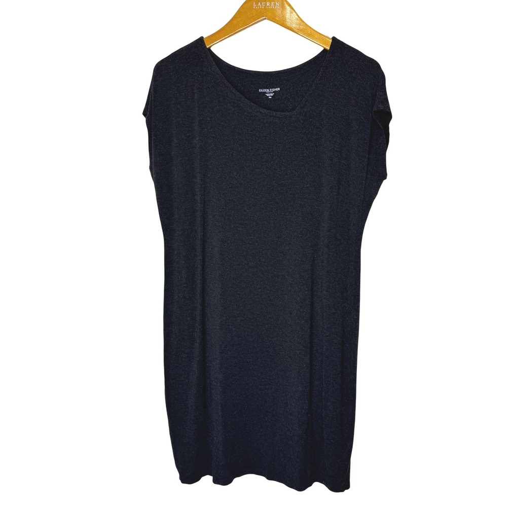 Eileen Fisher T-Shirt Dress Charcoal PM